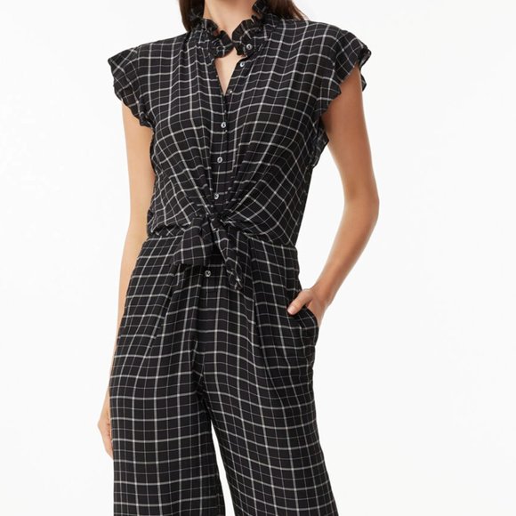 Rebecca Taylor Pants - REBECCA TAYLOR Silk Jule Plaid Jumpsuit Size 6